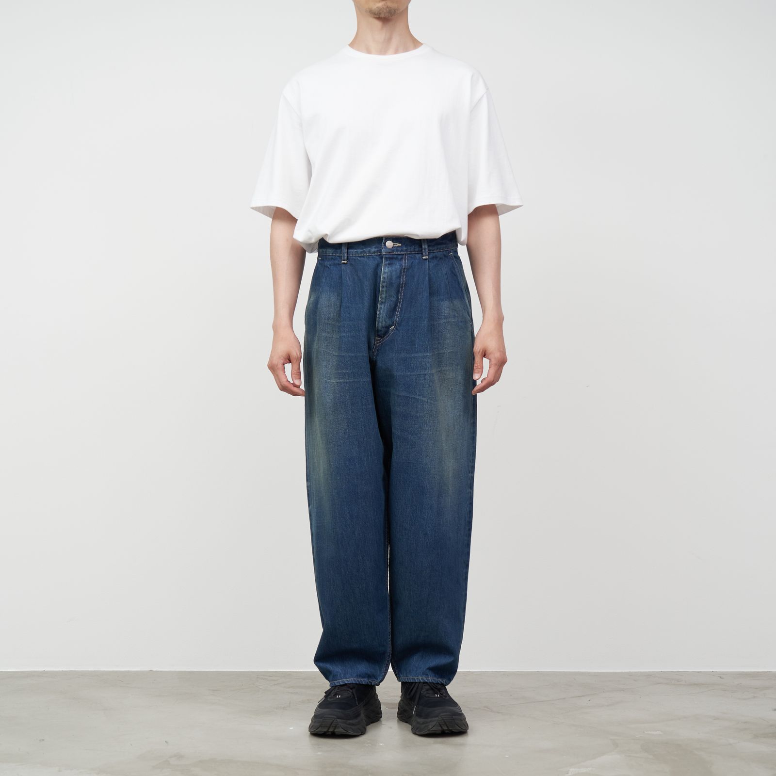 Graphpaper - Selvage Denim Two Tuck Tapered Pants / DARK FADE