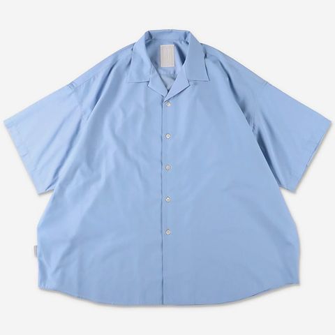 P/C OPEN COLLAR SS SHIRT | SAX