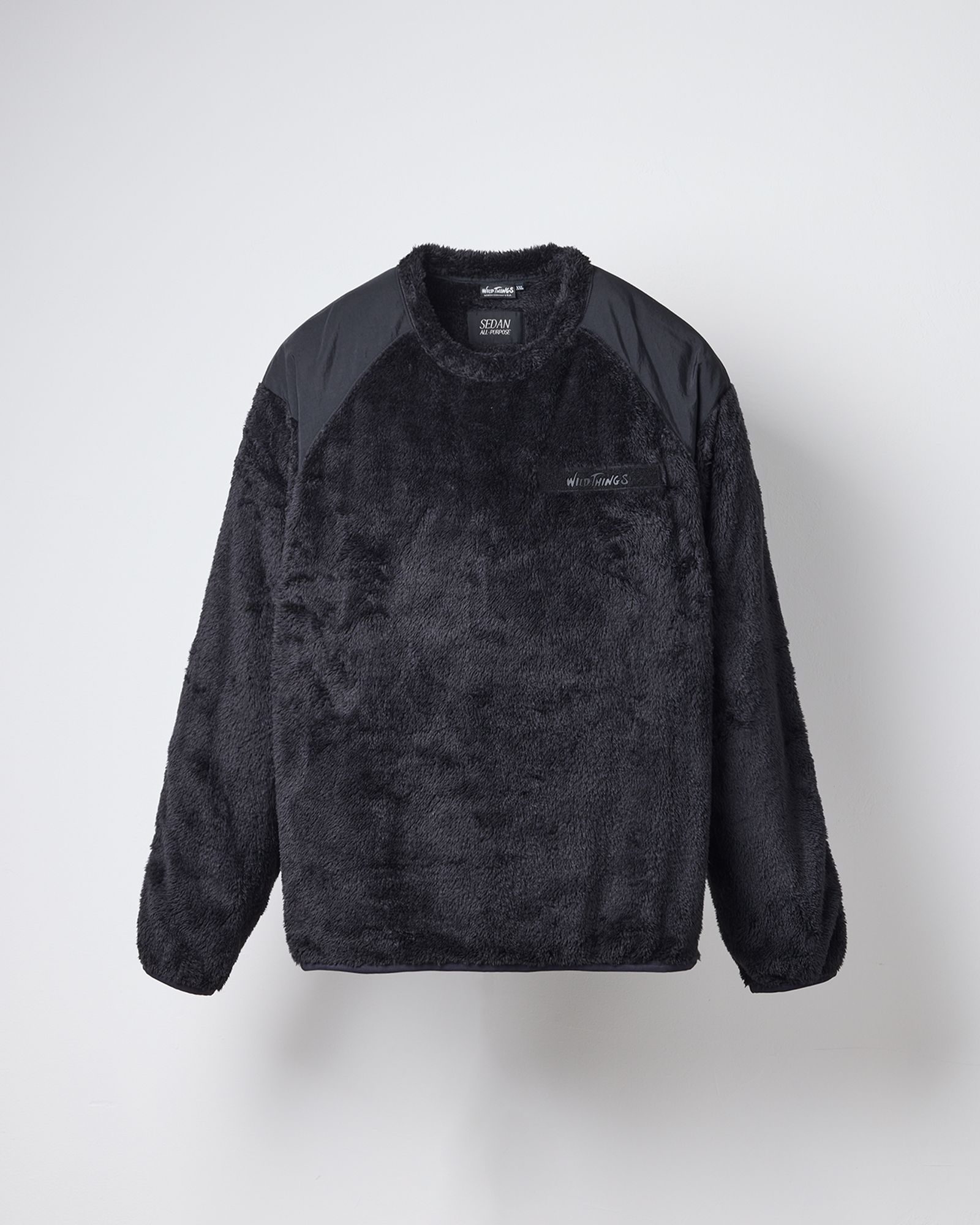 WILD THINGS / SHAGGY FLEECE PULLOVER / Black