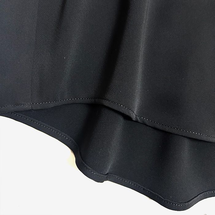 Women / Satin Oversized Regular Collar Shirt / Black