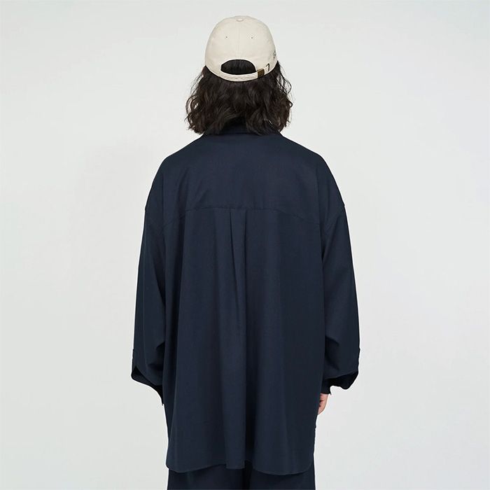 COOLFIBER OPEN COLLAR L/S SHIRT / NAVY