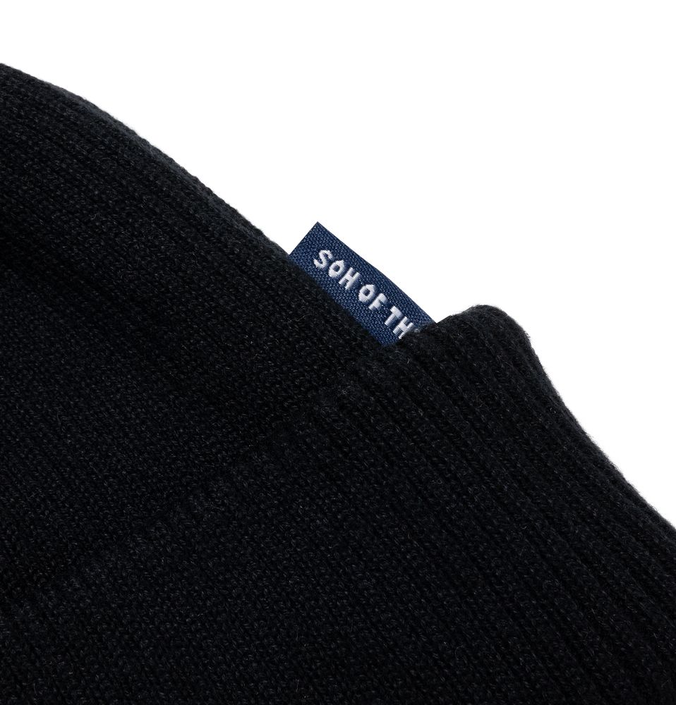 SON OF THE CHEESE - C100 Knit Cap / BLACK / コットンビーニー