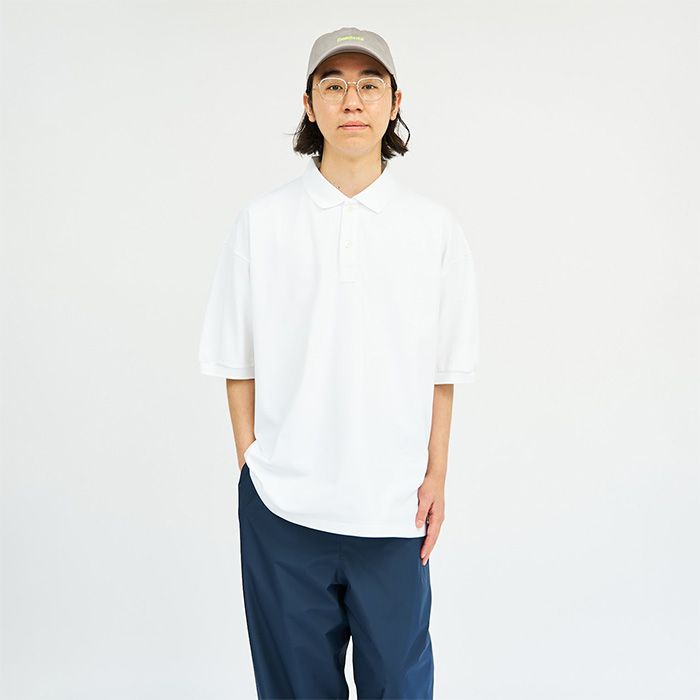 DRY PIQUE JERSEY S/S POLO / WHITE
