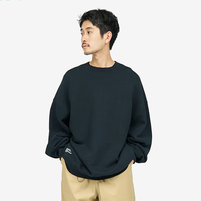 HEAVY OZ CREW NECK SWEAT / BLACK