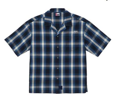 OPEN COLLAR S/S SHIRT / NAVY/OFF WHITE / オープンカラーシャツ / 26MMSH04