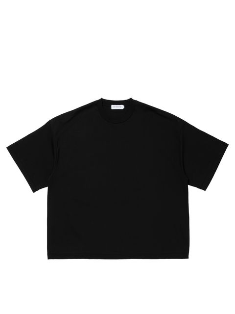 Spanish Pima Boxy S/S Tee / BLACK /  ワイドボックスティーシャツ