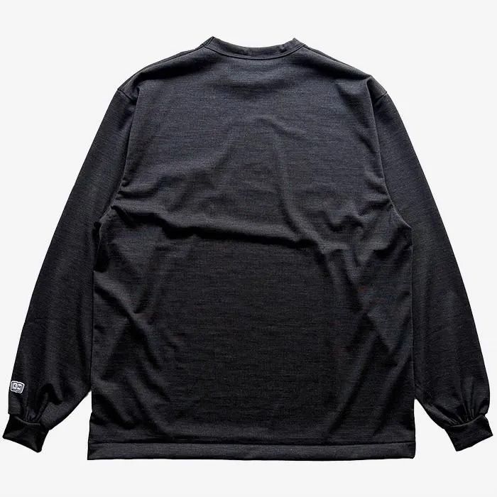 Merino Wool Pocket L/S Tee / Charcoal