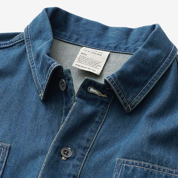 DENIM PULLOVER SHIRT / FADE INDIGO