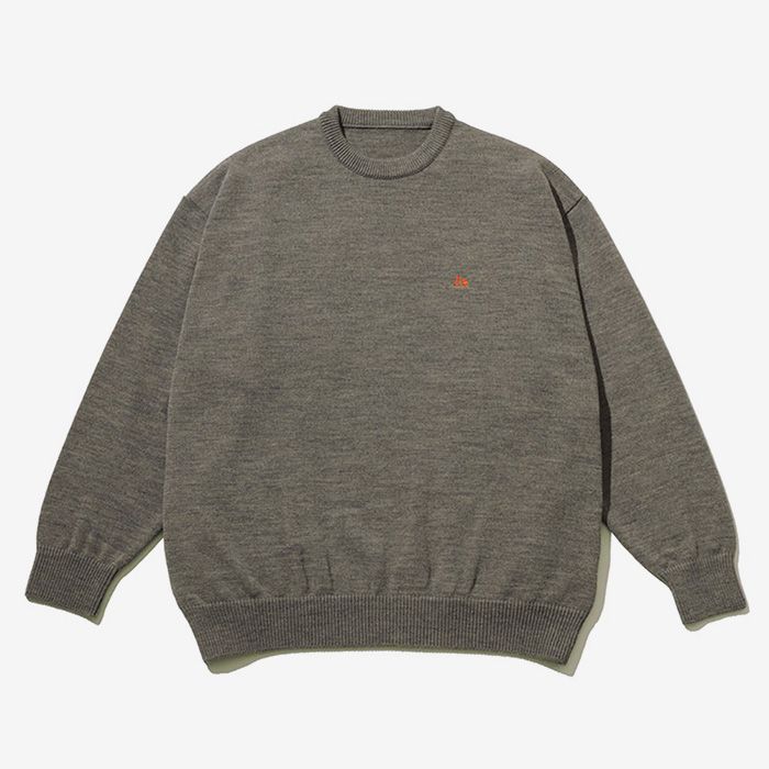 THERMAL JERSEY CREW NECK KNIT / GRAY