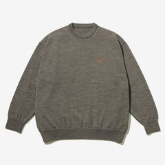 THERMAL JERSEY CREW NECK KNIT / GRAY