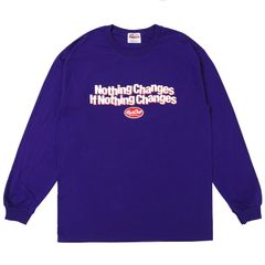 NC OVAL SCRIPT L/S TEE / PURPLE / プリントロンティー