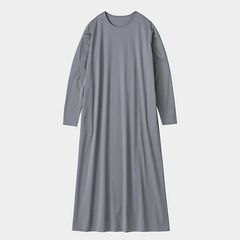 Women / Fine Smooth L/S Crew Neck Dress / Gray