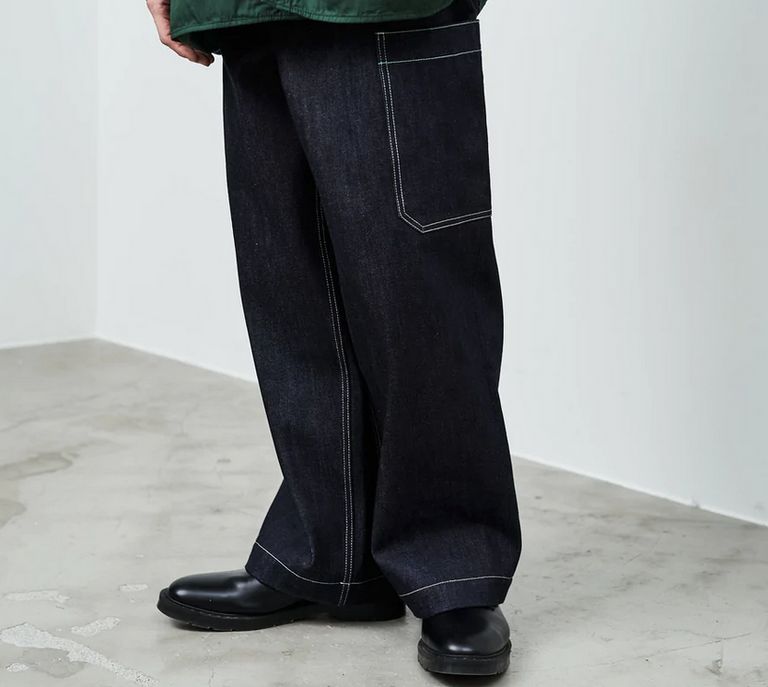 Graphpaper - Selvage Denim Cargo Pants-RIGID / RIGID | Stripe