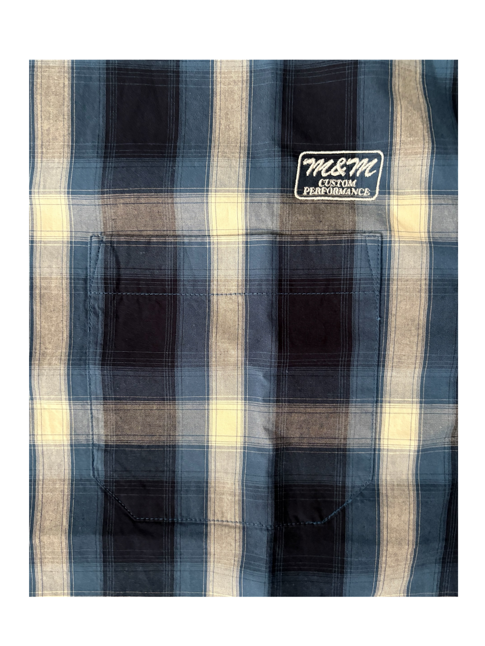 L/S CHECK SHIRT / NAVY/OFF WHITE / チェックシャツ