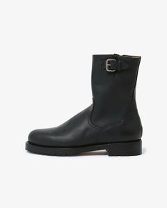 WORKER ZIP UP BOOTS COW LEATHER / BLACK