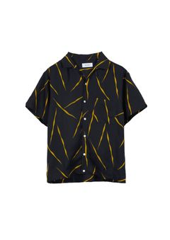 RAYON ITALIAN S/S SHIRT / BLACK