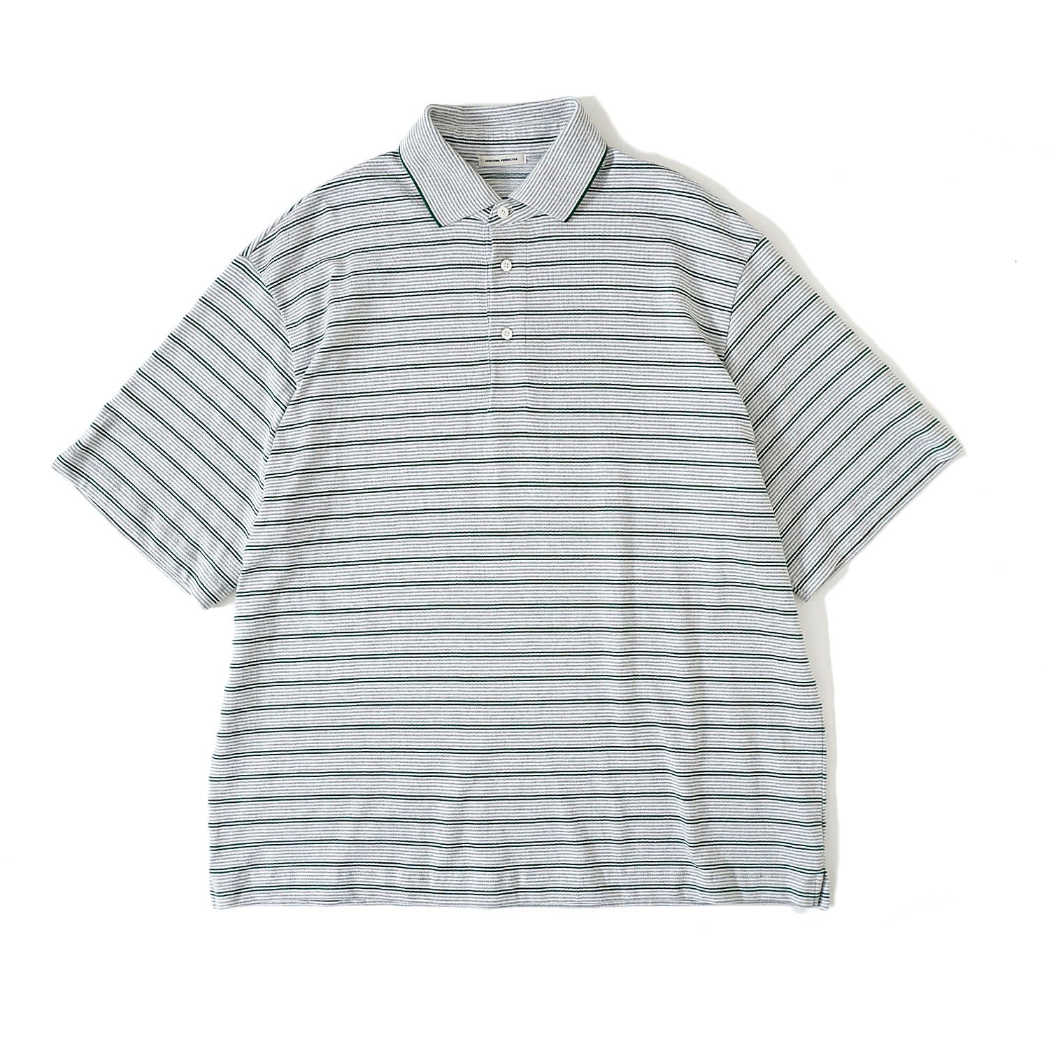 UNIVERSAL PRODUCTS - MULTI BORDER S/S POLO / NAVY | Stripe Online