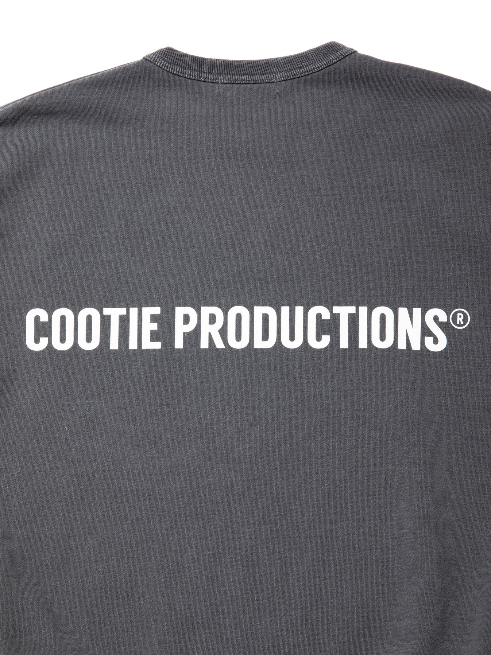 COOTIE PRODUCTIONS - Pigment Dyed Open End Yarn Sweat Crew / BLACK