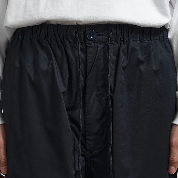 Garment Dyed Typewritter Parachute Pants / Black