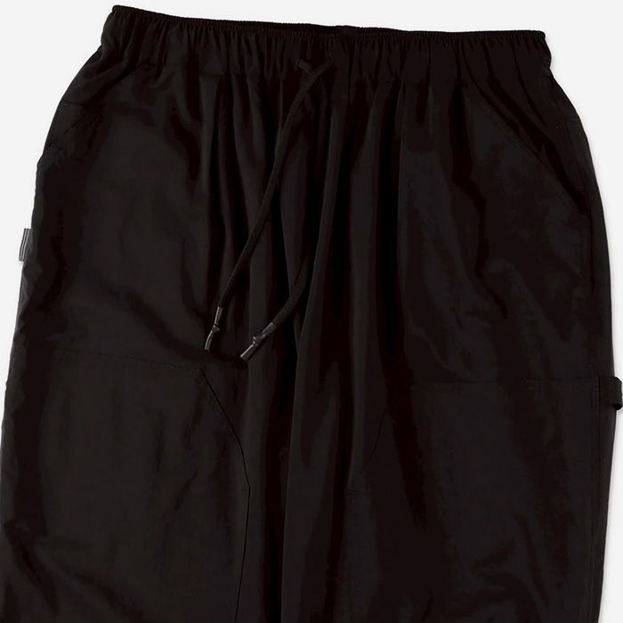 NYLON DOUBLE KNEE PANTS  | BLACK