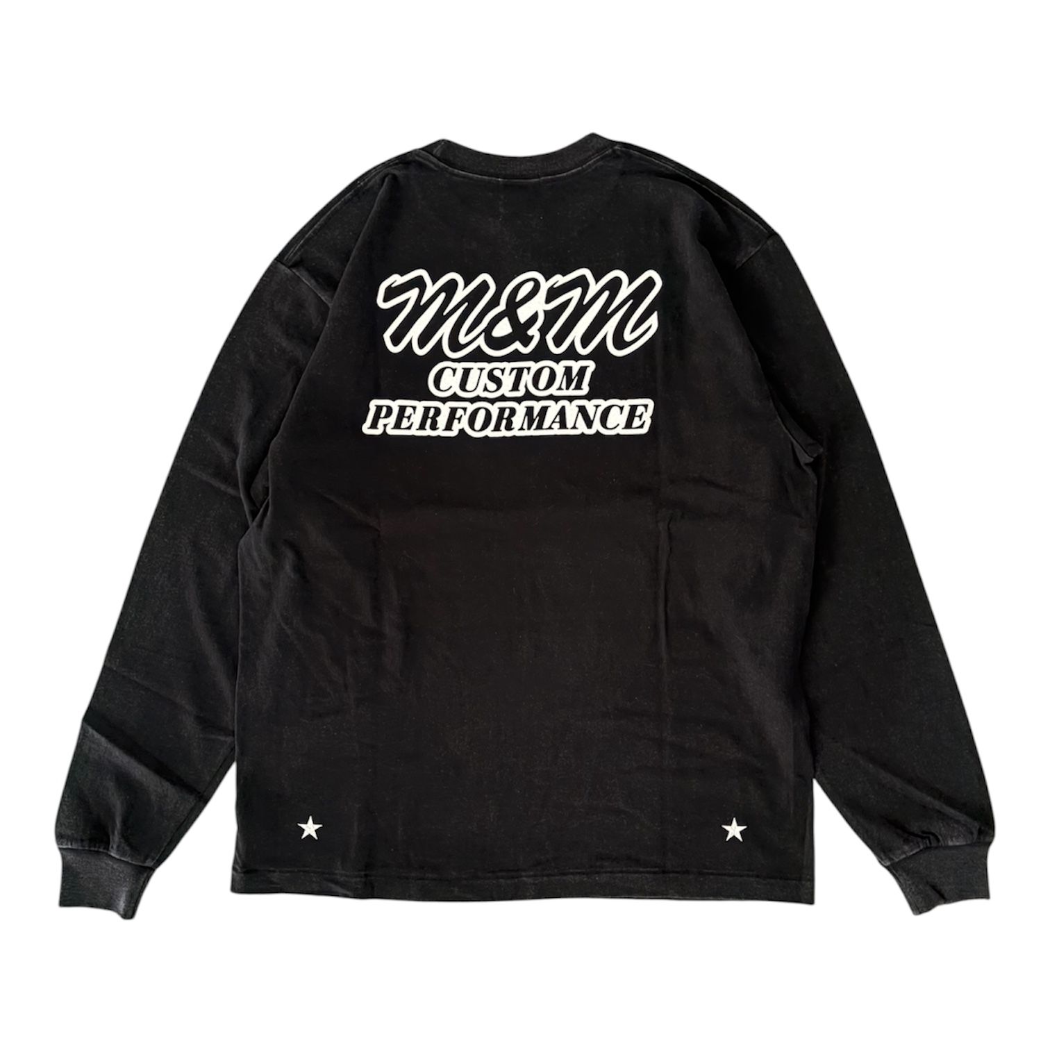 FADE WASH L/S TEE / F.BLACK / プリントロングスリーブティー