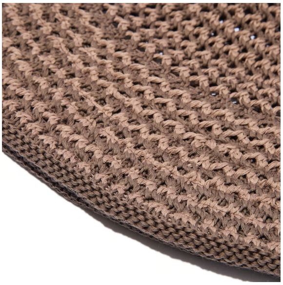 Cotton Croche Knit Hat / BROWN /  クロシェニットハット