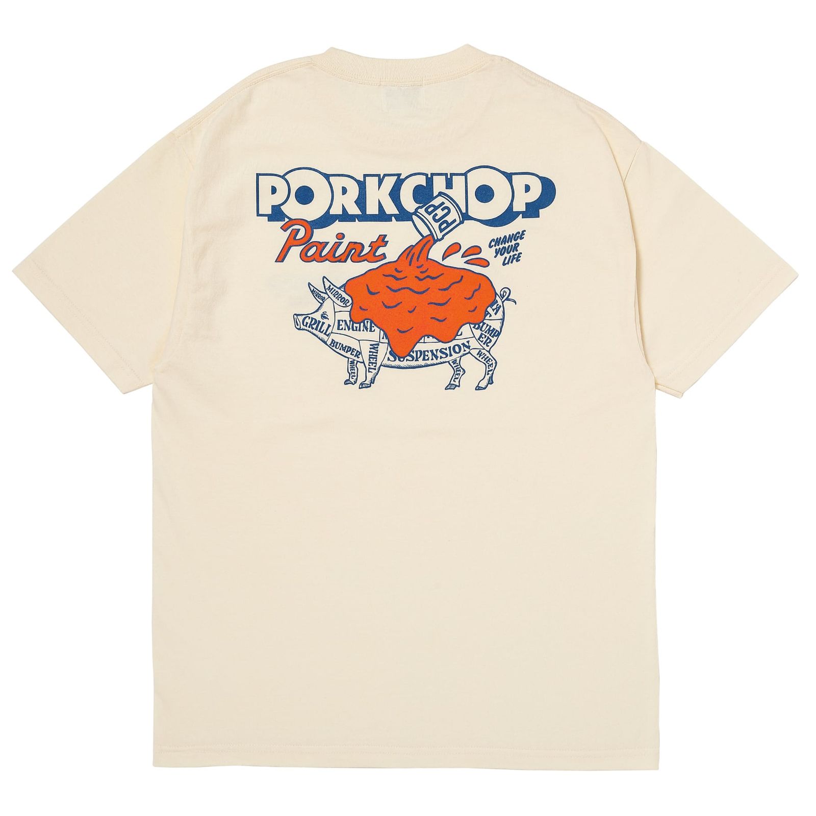 PCP PORK TEE / CREAM / プリント ティーシャツ