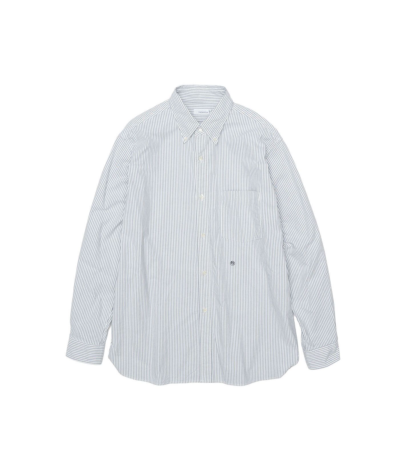 Button Down Stripe Wind Shirt - S