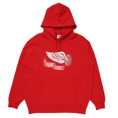 FLYING WHEEL P HOODED / RED / マシスコラボレーションパーカー
