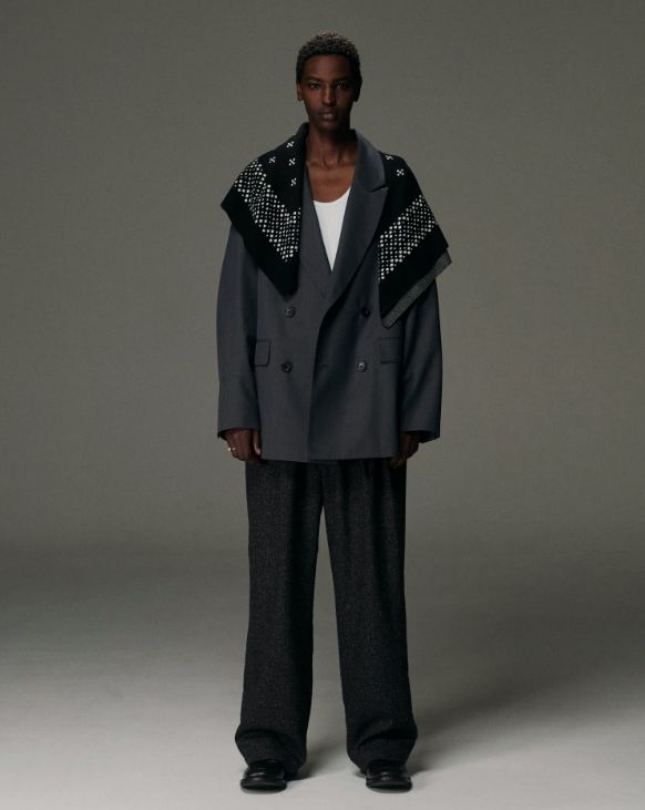 T/W Saxony Double Breasted Jacket / GRAY / ダブルジャケット / CTE-25A203