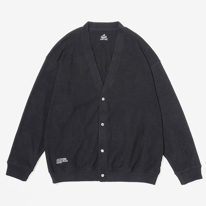 Refresh!Service. / UTILITY PILE CARDIGAN SET-UP / BLACK