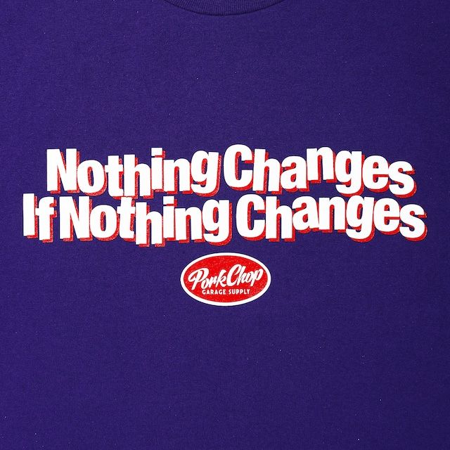 NC OVAL SCRIPT L/S TEE / PURPLE / プリントロンティー