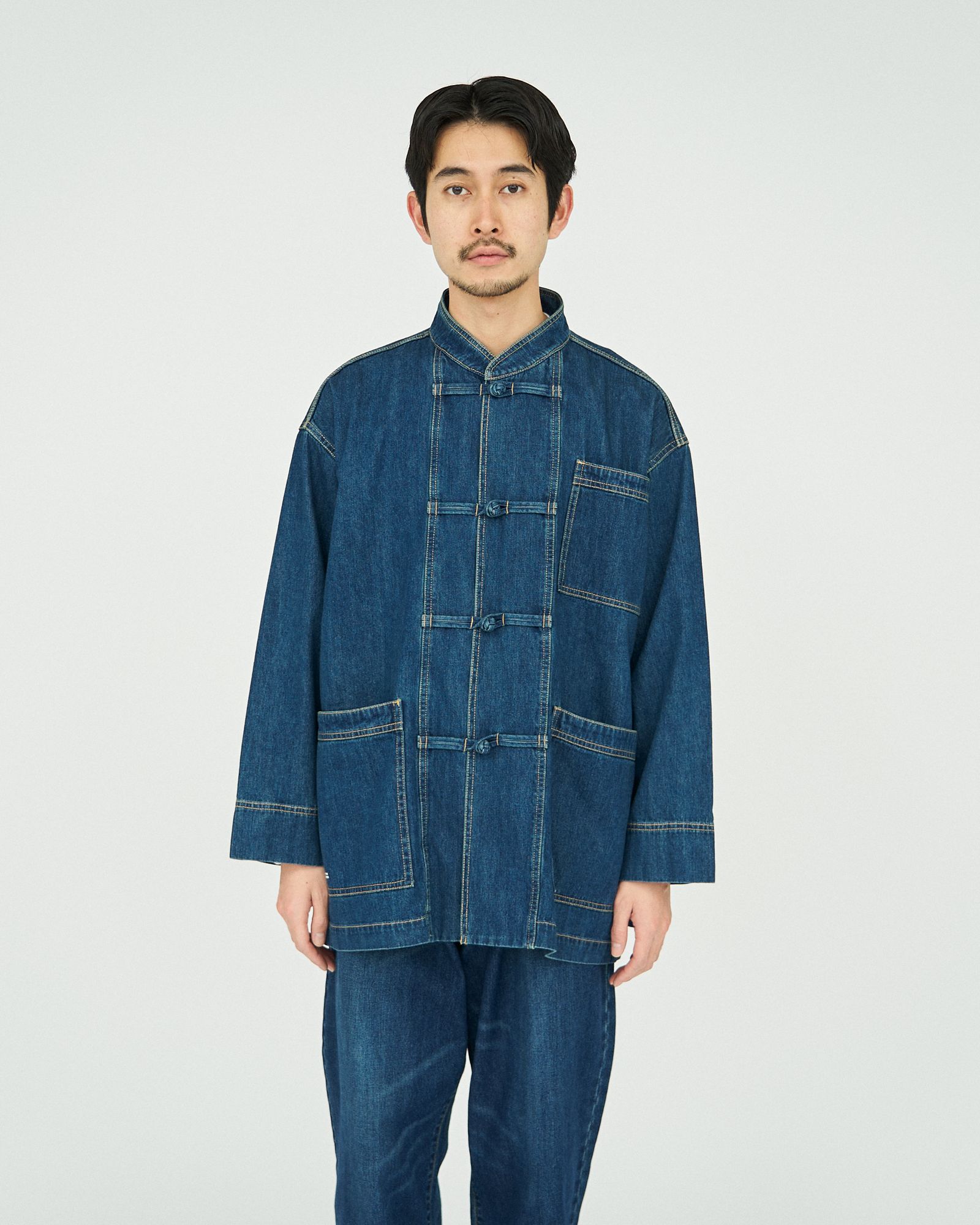 CORPORATE DENIM KUNG-FU COVERALL / FADE INDIGO