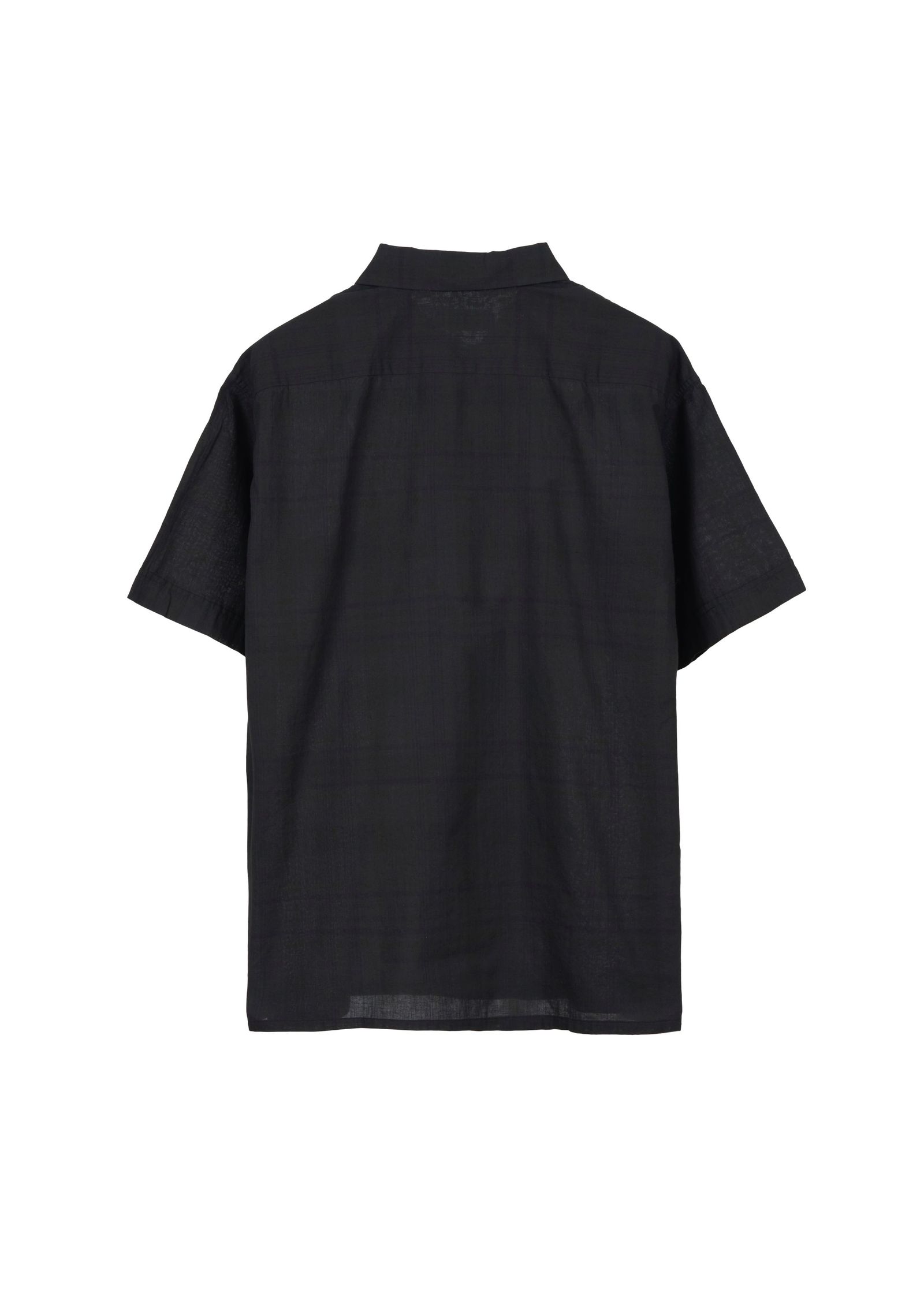 MADRAS DYED S/S SHIRT / BLACK