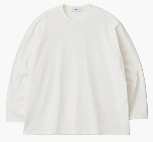 Graphpaper - Recycled Cotton Jersey L/S Tee / WHITE | Stripe 