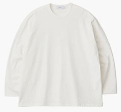 Recycled Cotton Jersey L/S Tee / WHITE