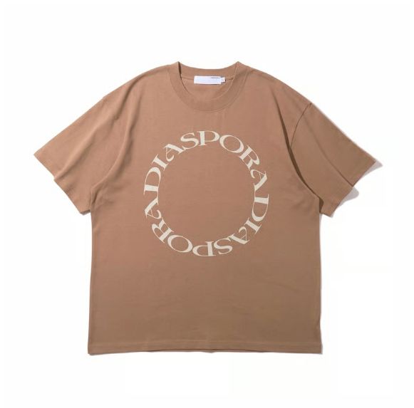 Round Logo Tee / Latte /  シルクスクリーンプリントティー