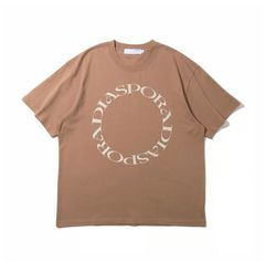 Round Logo Tee / Latte /  シルクスクリーンプリントティー