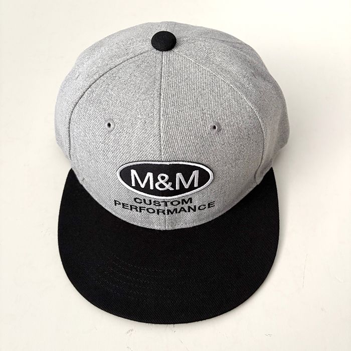 Flat Visor Cap / H.GRAY×BLACK / スナップバックキャップ