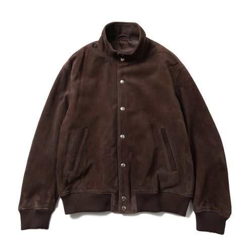 SUEDE BOMBER JACKET / BROWN
