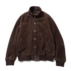 SUEDE BOMBER JACKET / BROWN