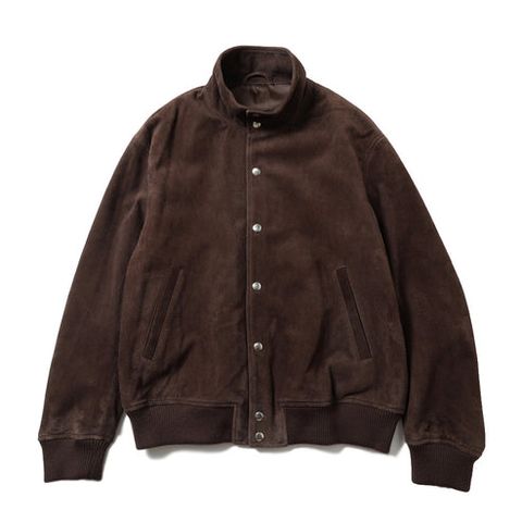 SUEDE BOMBER JACKET / BROWN