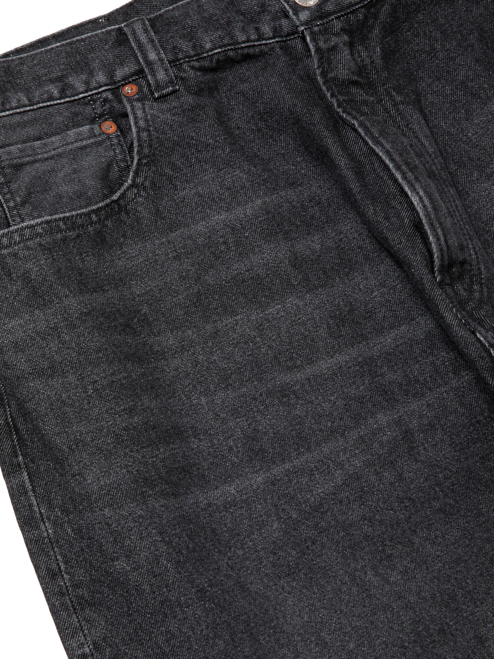 12.5oz Denim 5 Pocket Extra Baggy Pants / BLACK AGING FADE /  バギーデニムパンツ / CTE-26S113