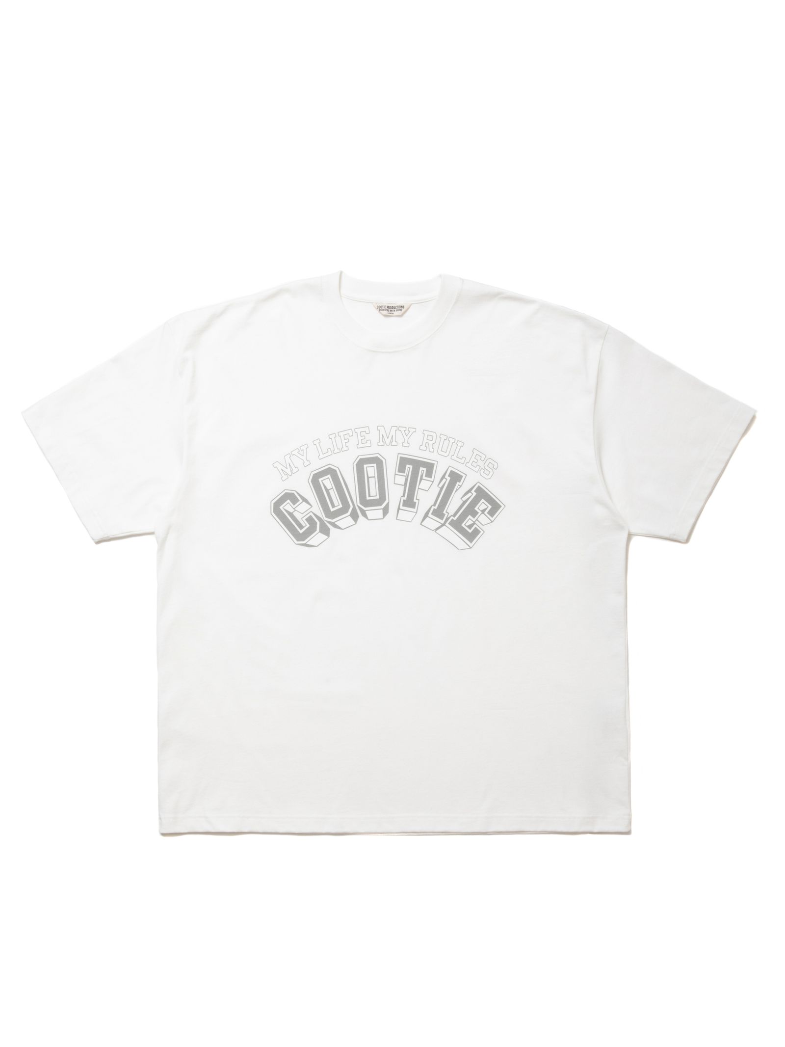 COOTIE PRODUCTIONS - Open End Yarn Print S/S Tee / WHITE / プリント入りティーシャツ |  Stripe Online Store