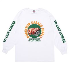 PC & SCREW L/S TEE / WHITE / プリントロンティー