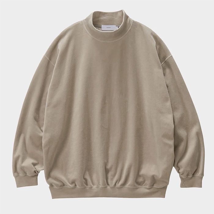 Compact Velour Mock Neck  / GREGE