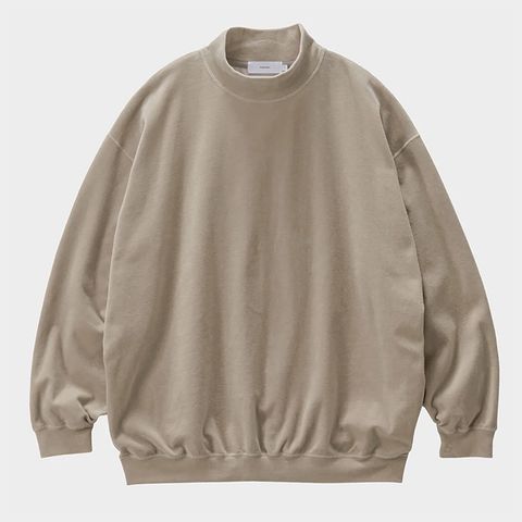 Compact Velour Mock Neck  / GREGE