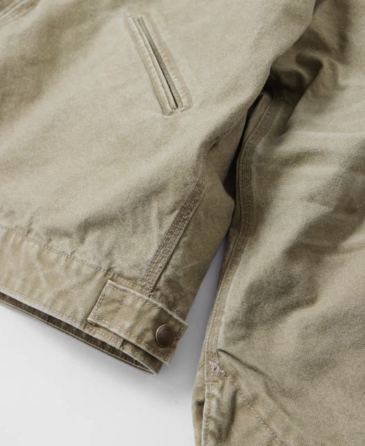 VINTAGE WASHED COTTON DUCK JACKET / Khaki