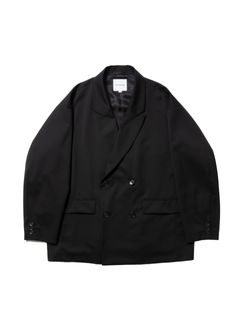 Comfort Merino Saxony Double Breasted Jacket / BLACK / ダブルジャケット