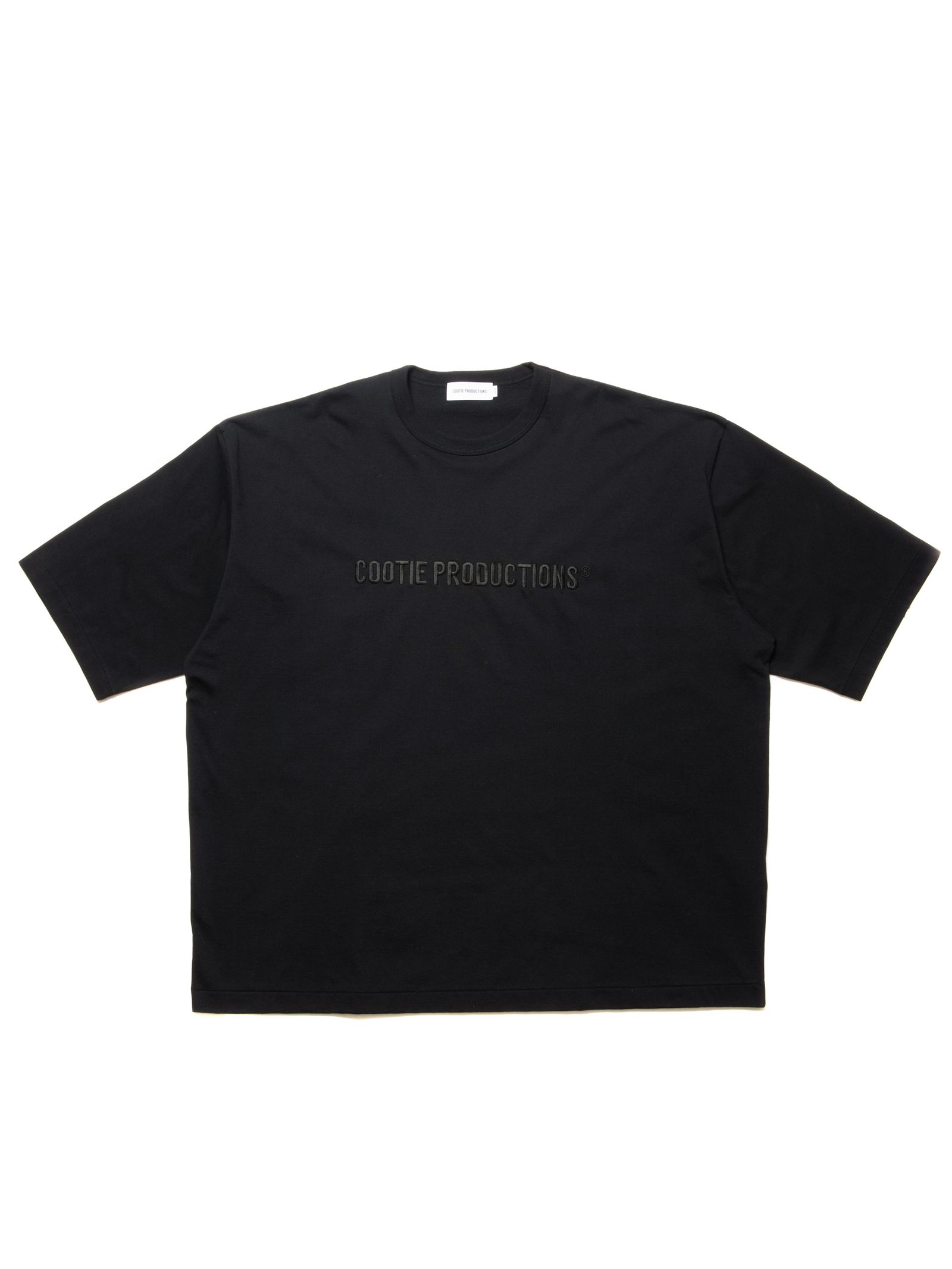 COOTIE PRODUCTIONS - Oversized S/S Tee (Embroidery) / Black / 刺繍ロゴティーシャツ |  Stripe Online Store